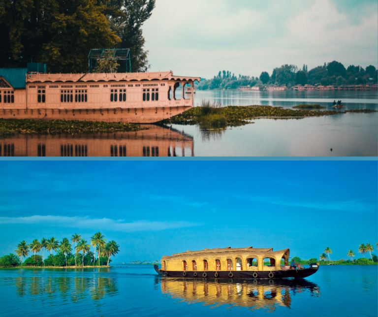 Timeless Waters, Distinct Worlds: The Striking Difference Between Houseboats of Kerala and Kashmir