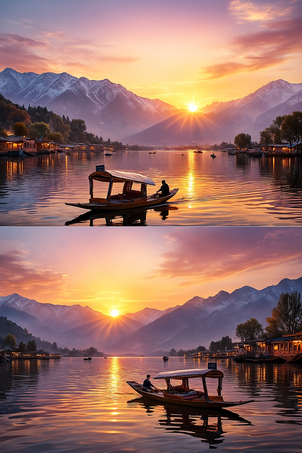 Kashmir’s Golden Hours A Transformative Journey Through Sunrise and Sunset