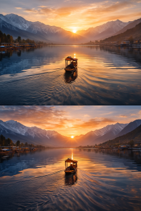 Kashmir’s Golden Hours A Transformative Journey Through Sunrise and Sunset